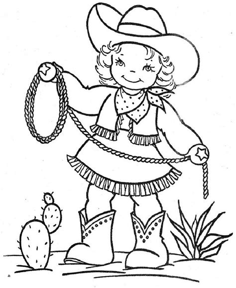 cowgirl coloring pages|Cowgirl Coloring Pages (Free Printable PDF)